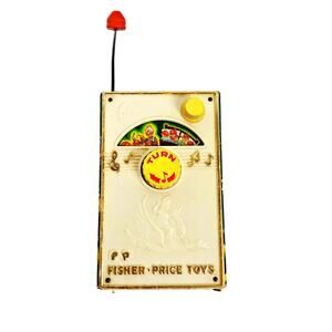 1968 Vintage Fisher Price "Old Woman Who Lived in a Shoe" Toy Radio Music Box